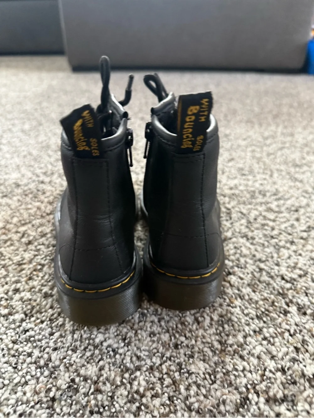 Dr. Martens Junior 1460 Softy T Leather Lace Up Boots Size 12 EU 29